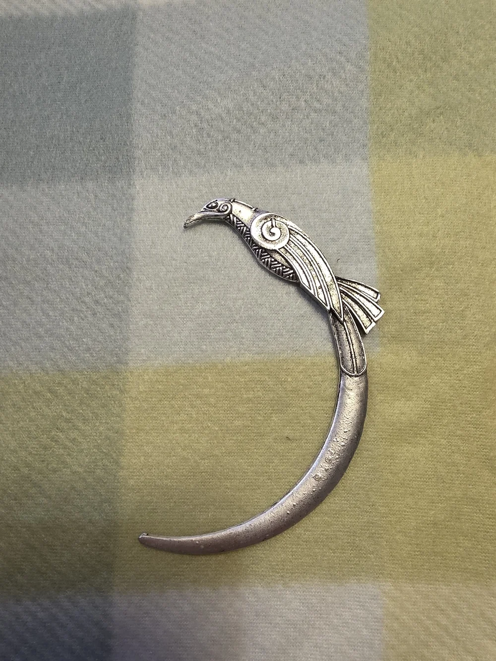 Celtic Bird Hair Pin - Ornate Winged Design Viking Norse